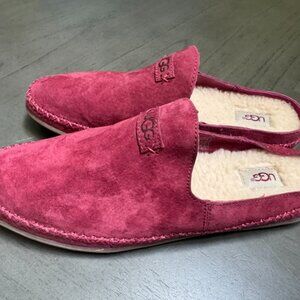 UGG TAMARA GARNET SHEEPSKIN SLIPPERS MULES US 8 NIB